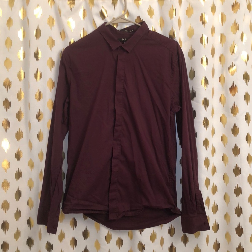 Forever 21 Men’s Plum Button Up